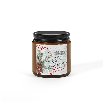 'She Is As Deep As The Winter' Scented Soy Candle — Amber Jar (Multi-Size)