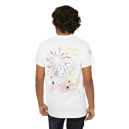 USA Sunflower Fireworks Tee | Unisex Heavy Cotton T-Shirt, American Pride, 4th of July, Patriotic Wear, Summer Festivals, Independence [...]