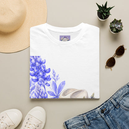 Cowboy Hat & Bluebonnet T‑Shirt — Texas Wildflower Graphic Tee