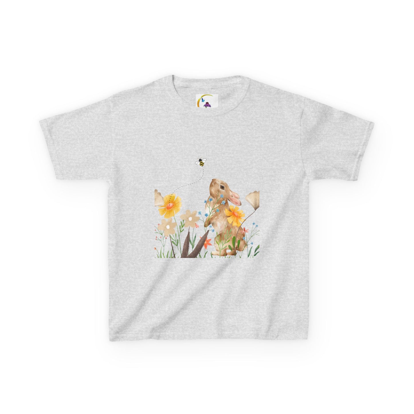Bunny Ears and Flowers Graphic Tee - Perfect for Spring Celebrations