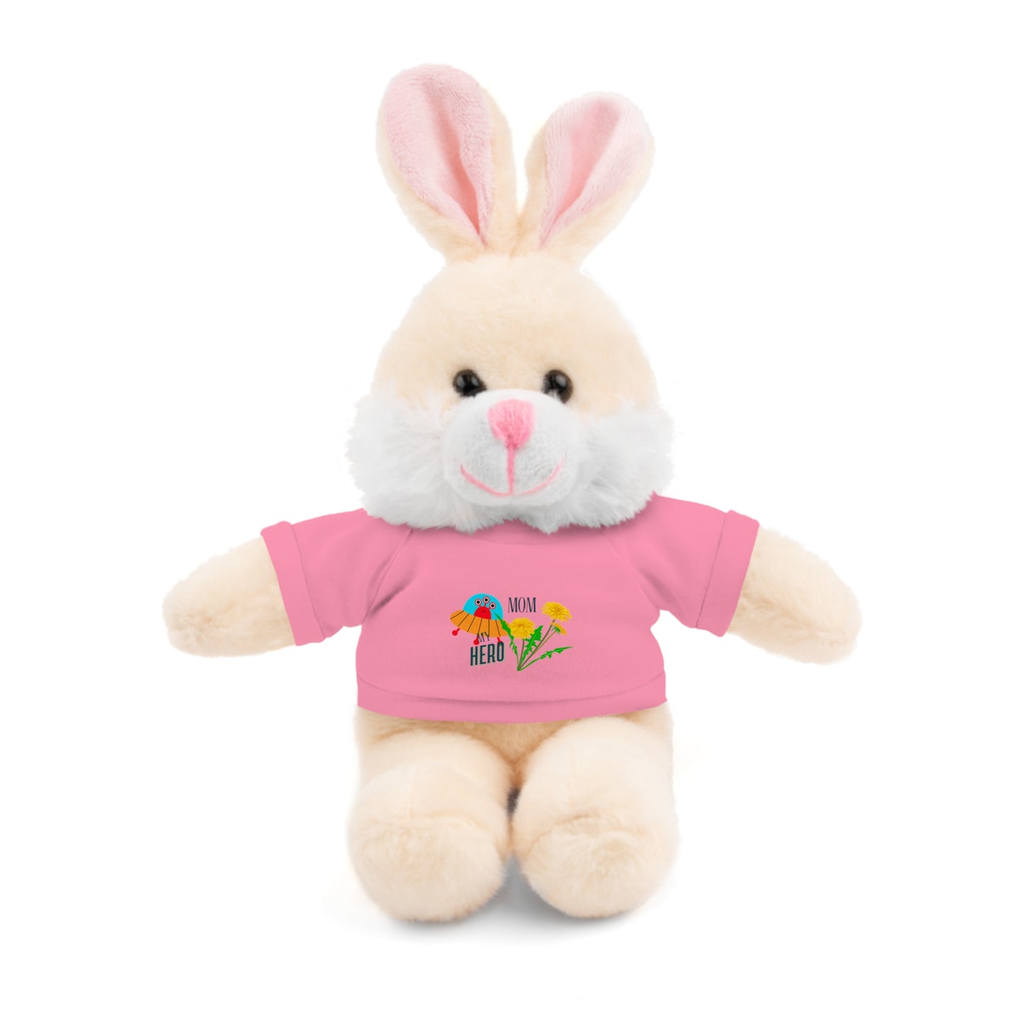 MOM is my Hero Stuffed Animal Tee Bear - Perfect Gift for Kids & Celebrations