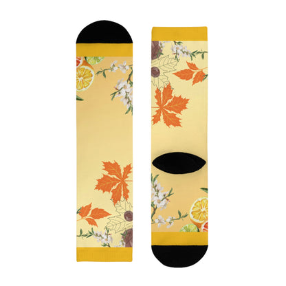 Whispering Maple Crew Socks - Cozy Everyday Essentials, Gift for Her, Stylish Footwear, Fun Accessories