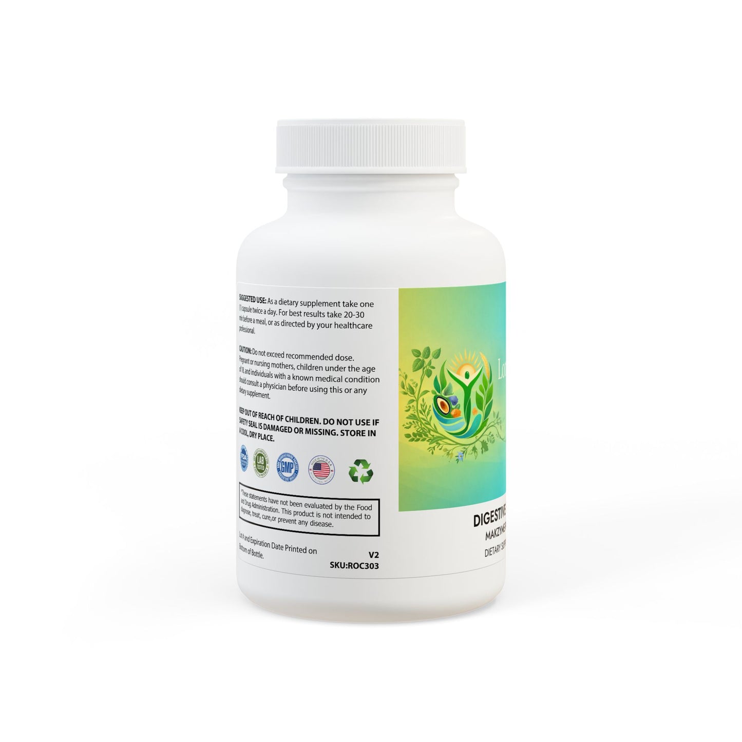 Digestive Enzyme Boost Blend Supplement (60 Capsules)