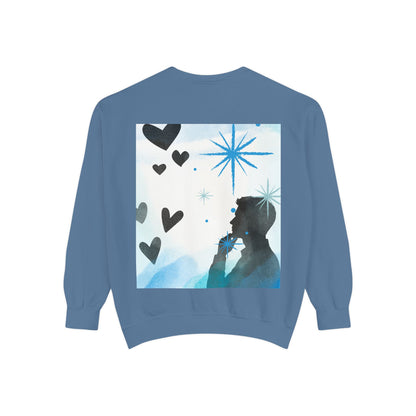 World's Best Dad Sweatshirt — Silhouette Father & Child Watercolor Design
