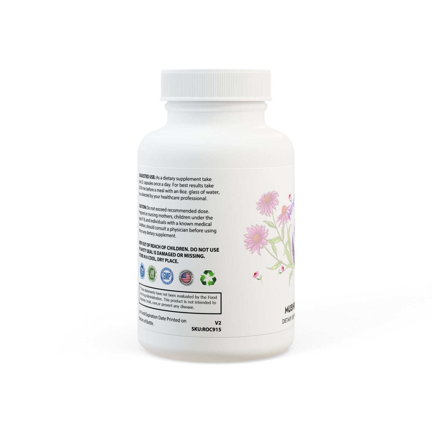 Super Health Mushroom Blend Supplement (60 Capsules)