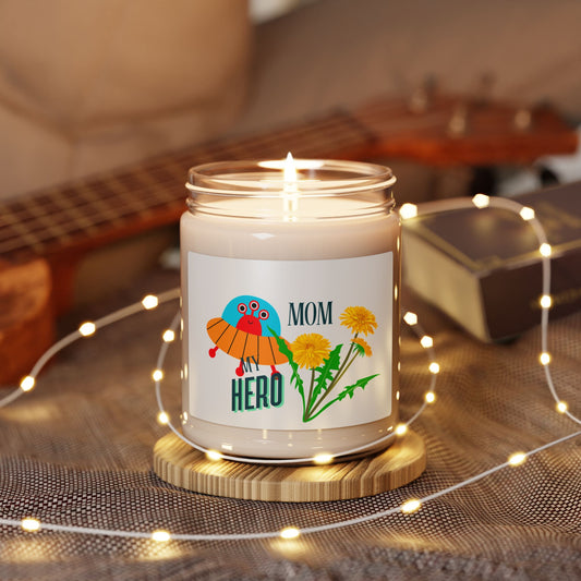 "My Hero" Design, 9oz - Perfect Gift for Mother's Day- Scented Soy Candle