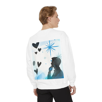 World's Best Dad Sweatshirt — Silhouette Father & Child Watercolor Design