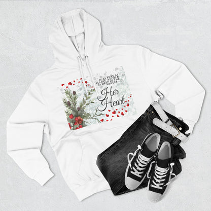 Her Heart Winter Hoodie — Feminine Resilience Fleece Hoodie