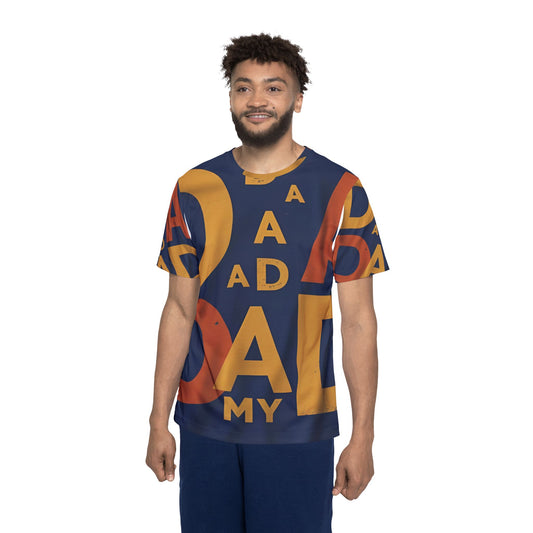 Dad Graphic Sports Jersey — Bold Retro Lettering All-Over Print