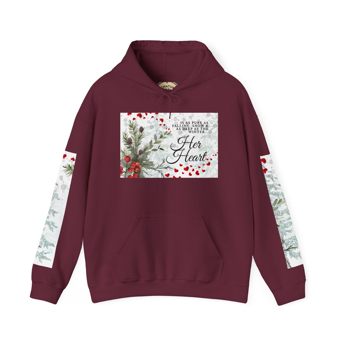 'Her Heart' Floral Winter Holiday Pullover