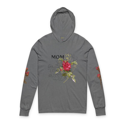 Mom Floral Hoodie - Unisex Long Sleeve Tee for Mother's Day