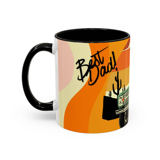 Vintage Off-Road Truck Coffee Mug — Desert Sunset Accent