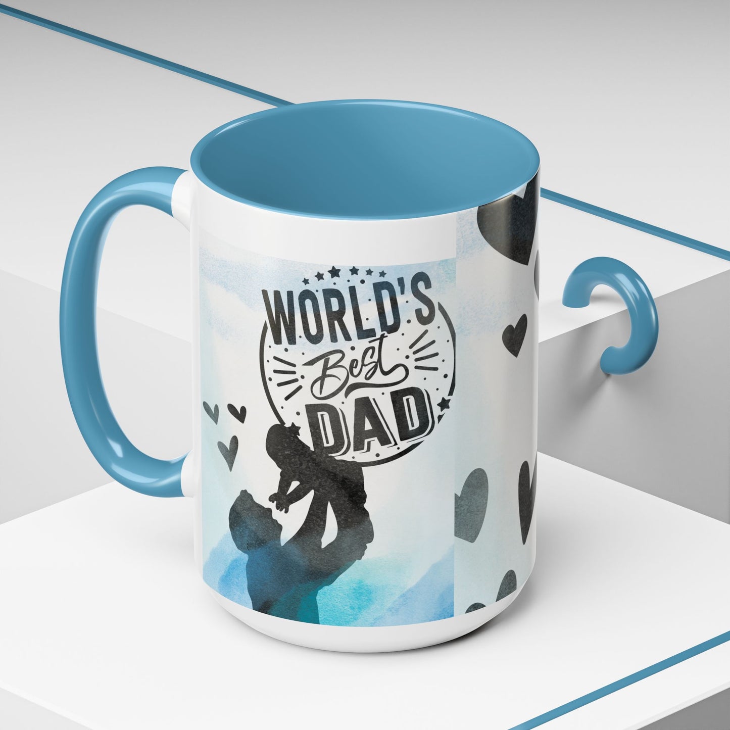 Retro Best Dad Silhouette Coffee Mug (11/15 oz)
