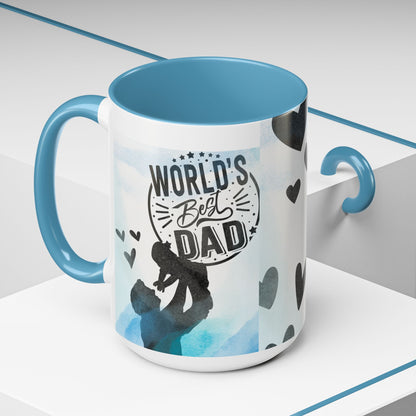 Retro Best Dad Silhouette Coffee Mug (11/15 oz)