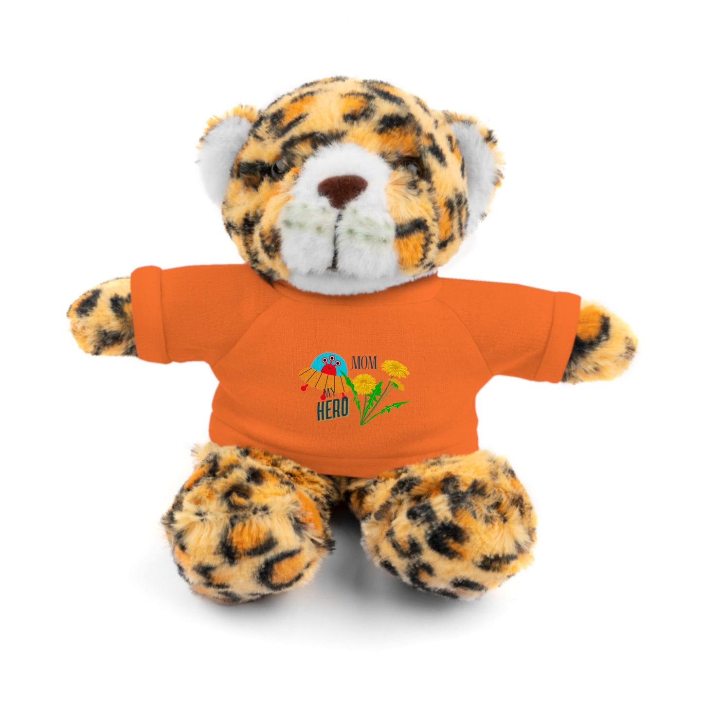 MOM is my Hero Stuffed Animal Tee Bear - Perfect Gift for Kids & Celebrations
