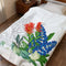 Floral Lupine & Eucalyptus Velveteen Plush Blanket — Cozy Botanical Throw