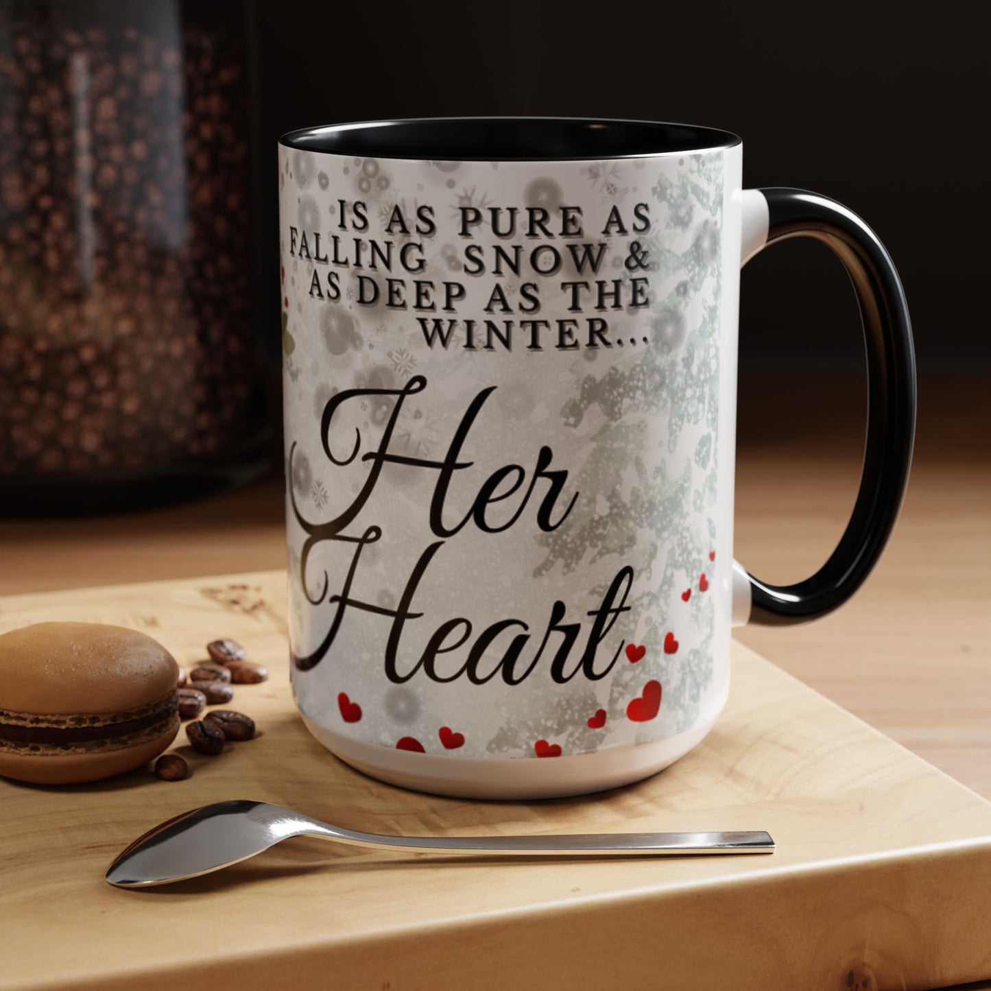 Mug — 'Her Heart' Inspirational Winter Coffee Mug (Accent, 11/15oz)