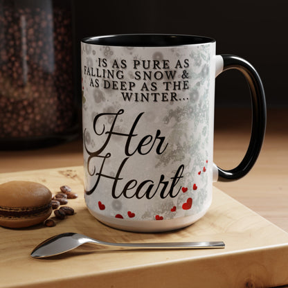 Mug — 'Her Heart' Inspirational Winter Coffee Mug (Accent, 11/15oz)