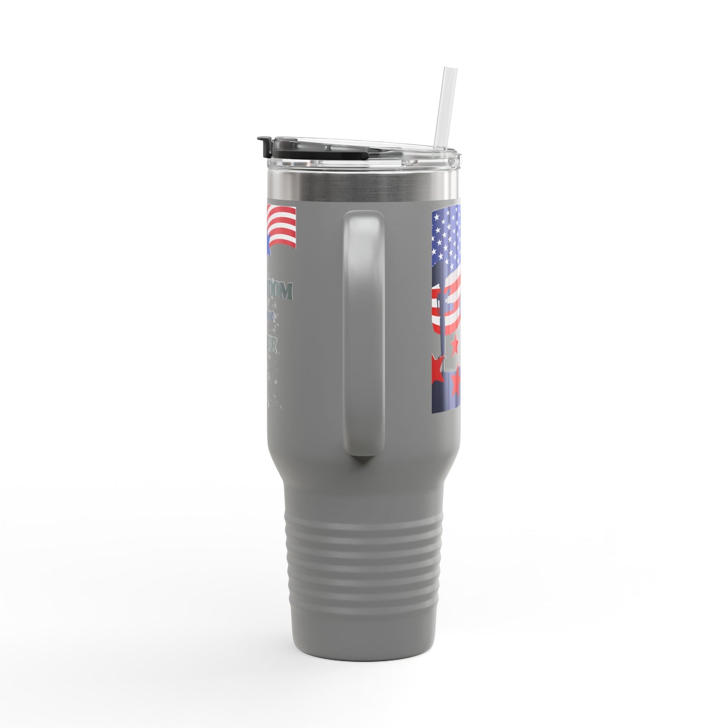 Freedom-Themed Insulated Travel Mug, 40oz – Perfect for Road Trips, Holidays, and Outdoor Adventures, Gifts for Patriots, Coffee Lovers, USA