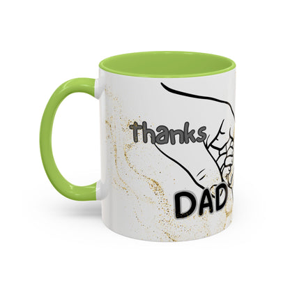 Thanks Dad Accent Coffee Mug — 'Thanks Dad' Father's Day Gift
