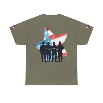 Memorial Day Tribute Tee, Unisex Cotton Shirt, Veterans Day Gift, Patriotic T-shirt, Remembrance Apparel