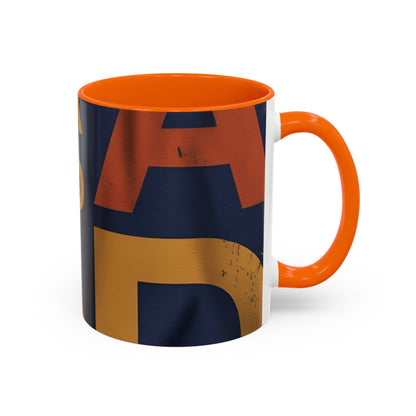 Retro Dad Coffee Mug — Retro Block Letters Accent Mug (11/15 oz)