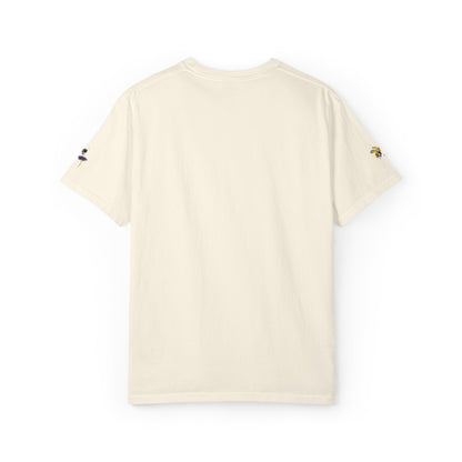 Floral Bee Chest Pocket T‑Shirt — Tiny Wildflower & Bee Graphic
