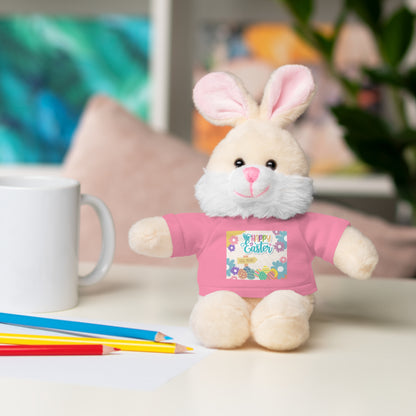 Happy Easter Stuffed Animal with T-Shirt