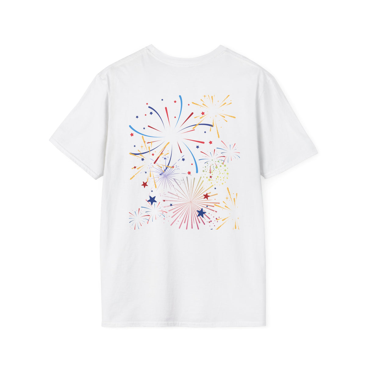 USA Sunflower T-Shirt — Patriotic Red White & Blue Floral Tee for 4th of July