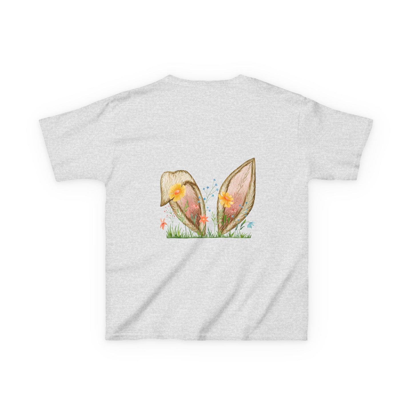 Bunny Ears and Flowers Graphic Tee - Perfect for Spring Celebrations
