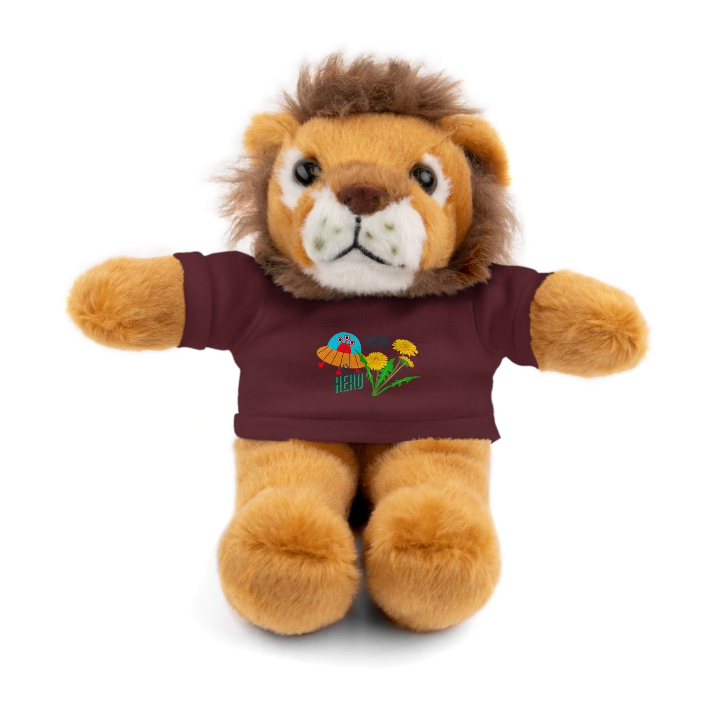 MOM is my Hero Stuffed Animal Tee Bear - Perfect Gift for Kids & Celebrations