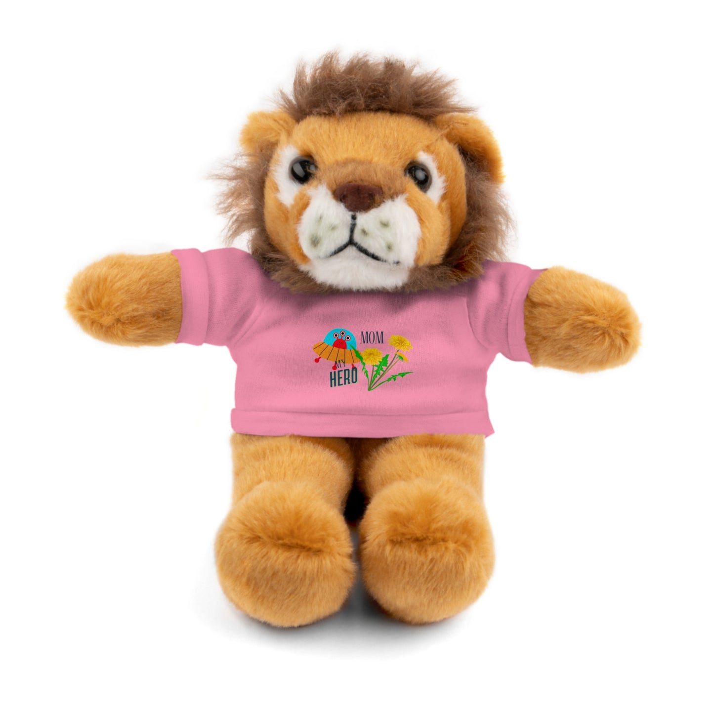 MOM is my Hero Stuffed Animal Tee Bear - Perfect Gift for Kids & Celebrations