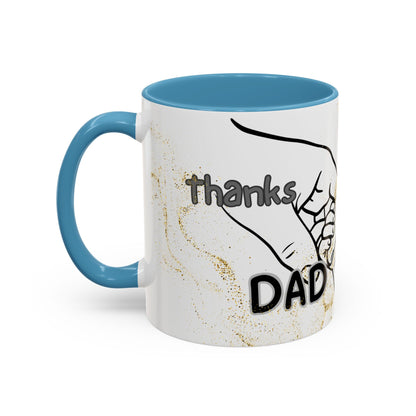 Thanks Dad Accent Coffee Mug — 'Thanks Dad' Father's Day Gift