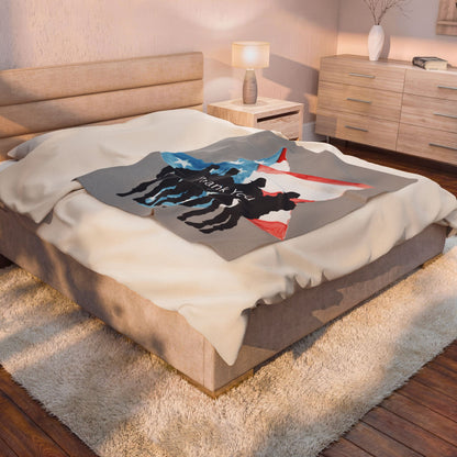 Patriotic Velveteen Plush Blanket – Soft Military Appreciation Throw