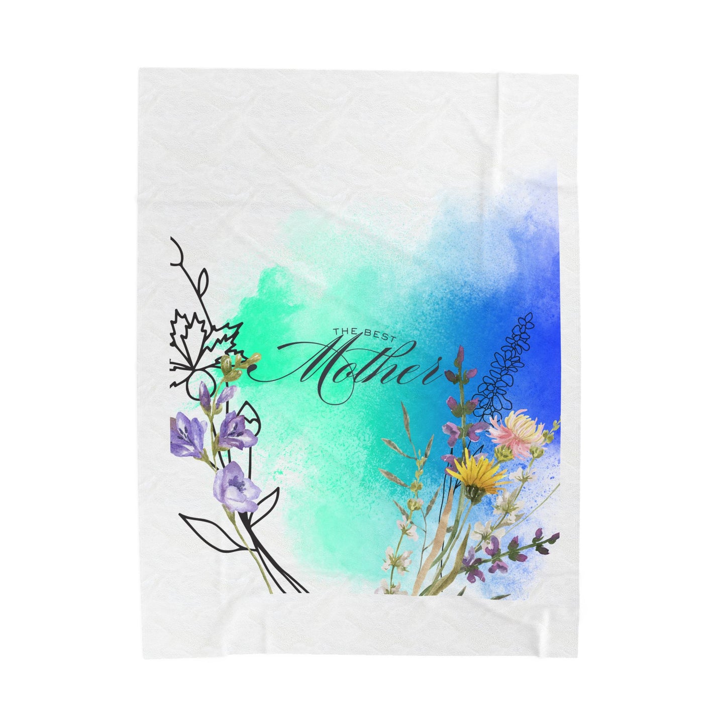 Best Mom Velveteen Plush Blanket - Cozy Gift for Mom