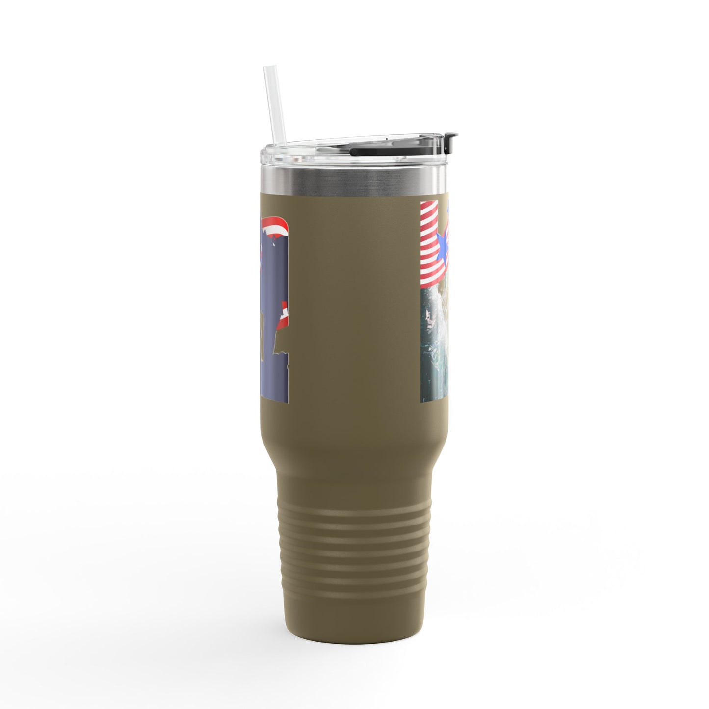 Freedom-Themed Insulated Travel Mug, 40oz – Perfect for Road Trips, Holidays, and Outdoor Adventures, Gifts for Patriots, Coffee Lovers, USA