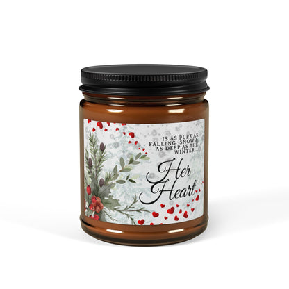 'She Is As Deep As The Winter' Scented Soy Candle — Amber Jar (Multi-Size)