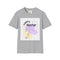Happy Easter Unisex Softstyle T-Shirt with Floral Back Design