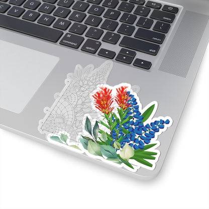 Bluebonnet Silhouette Stickers - Botanical Art for Laptops & Journals
