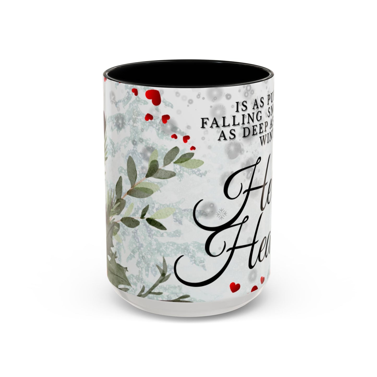 Mug — 'Her Heart' Inspirational Winter Coffee Mug (Accent, 11/15oz)