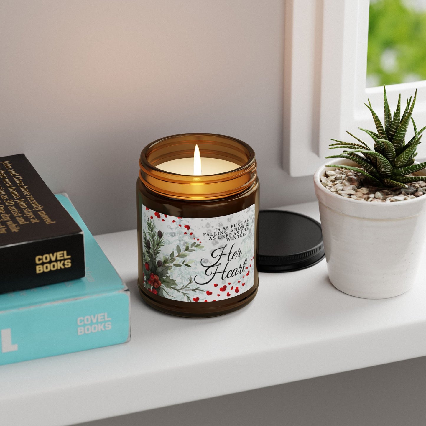 'She Is As Deep As The Winter' Scented Soy Candle — Amber Jar (Multi-Size)