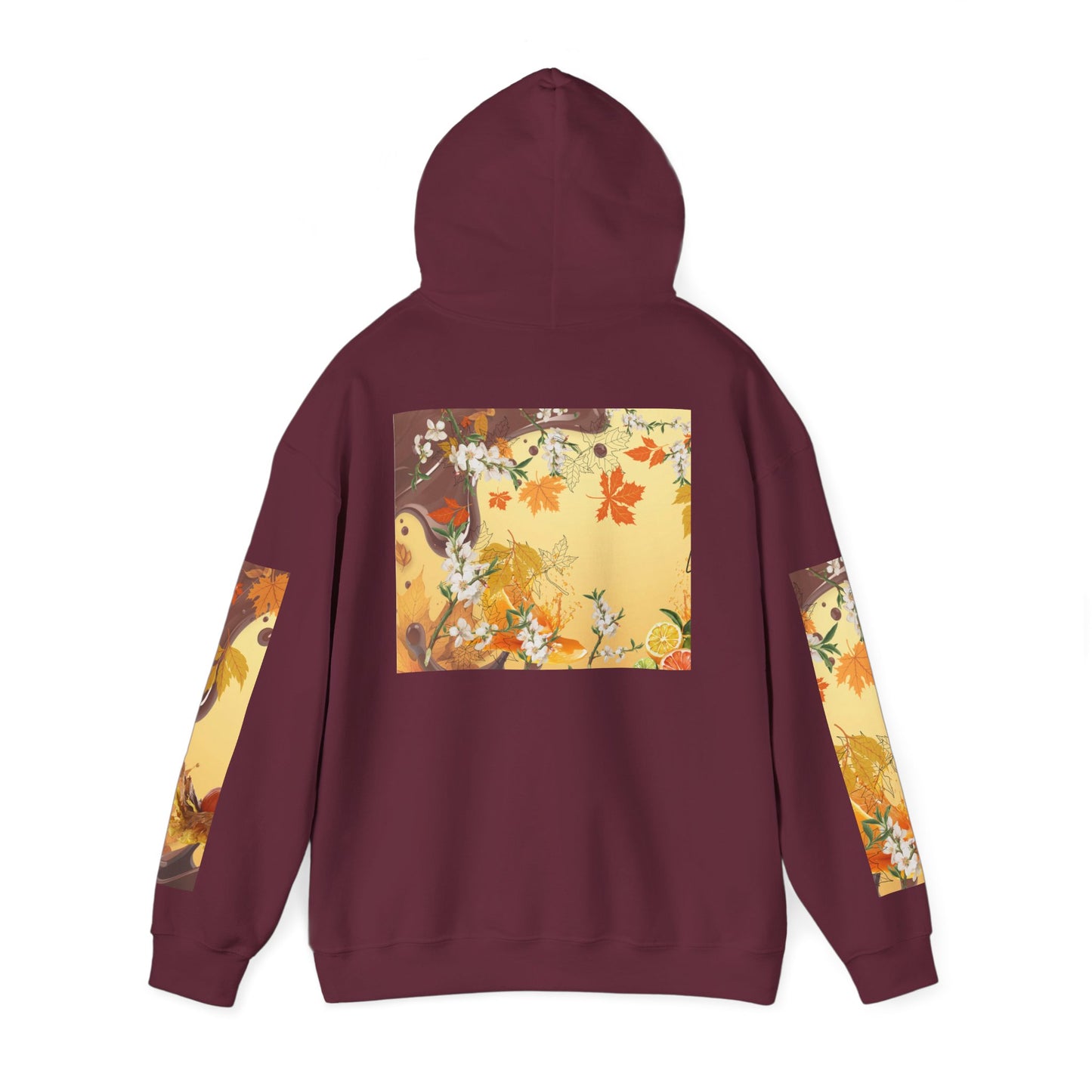 Whispering Maple Hooded Sweatshirt, Cozy Fall Hoodie, Unisex Sweatshirt for Nature Lovers, Perfect Gift for Thanksgiving, Leaf Print Sweatshirt