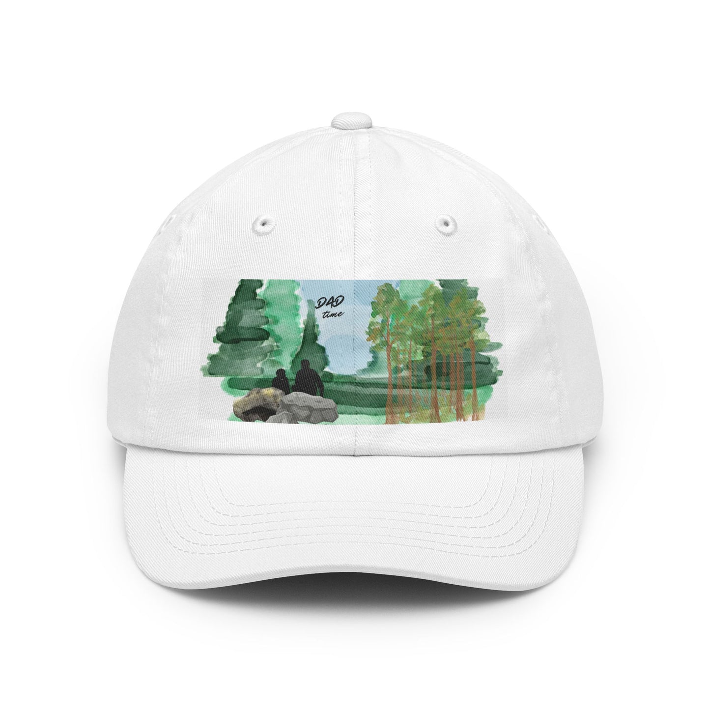 Dad Time — Forest Lake Watercolor Cap ("Dad Vibes")