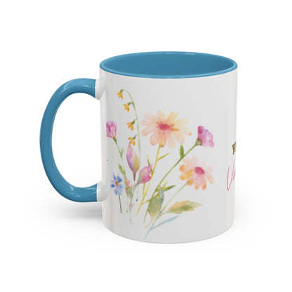 Valentine Floral Coffee Mug — "You Are My Valentine" Accent Mug