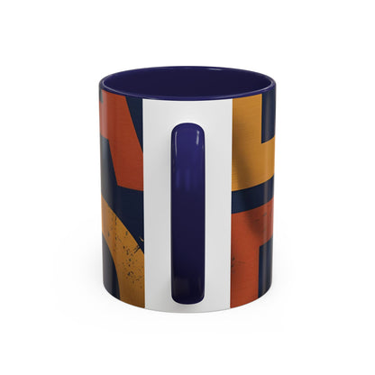 Retro Dad Coffee Mug — Retro Block Letters Accent Mug (11/15 oz)