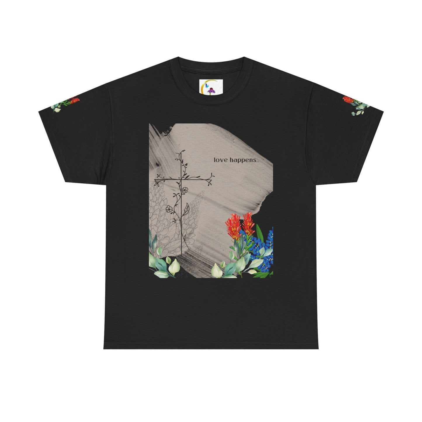 Floral Love Happens Unisex Heavy Cotton Tee