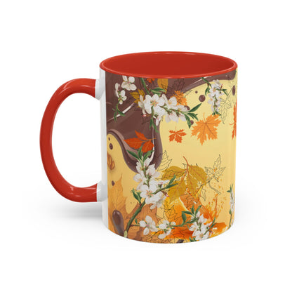 Autumn Citrus Coffee Mug - 'Her Soul Glows Like Autumn Leaves' Accent Ceramic Mug
