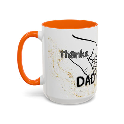 Thanks Dad Accent Coffee Mug — 'Thanks Dad' Father's Day Gift