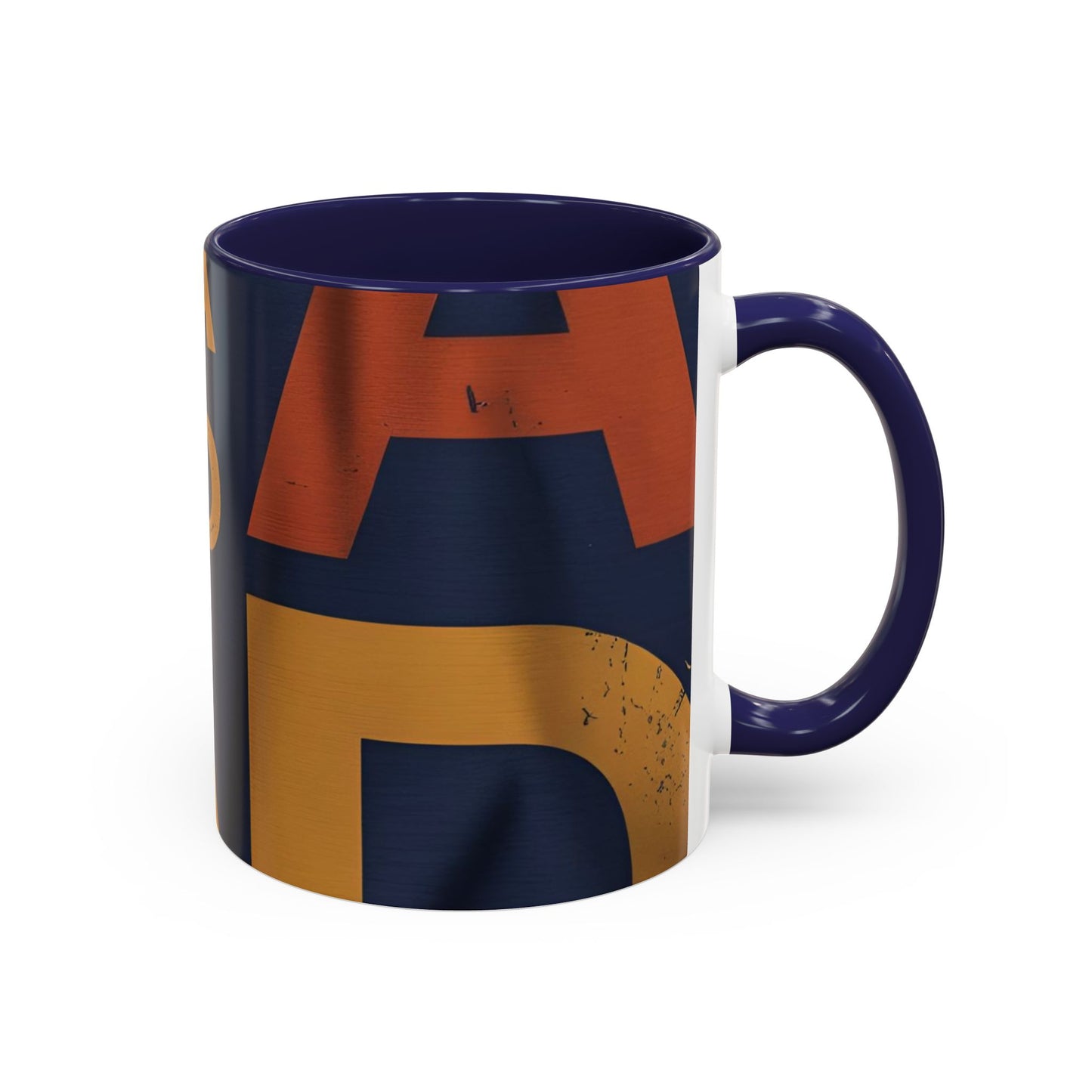 Retro Dad Coffee Mug — Retro Block Letters Accent Mug (11/15 oz)