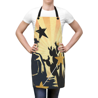 Southwest Cowboy Apron — Western Cactus Star Kitchen Apron